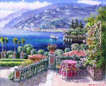 エーゲ海と地中海 Painting - ベラージオの庭園 エーゲ海 地中海